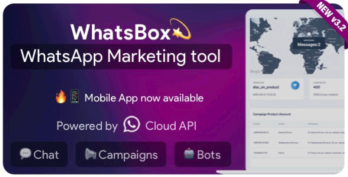 WhatsBox - The WhatsApp Marketing - Bulk Sender, Chat, Bots, SaaS