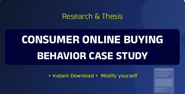 Research Paper: Consumer Online Buying Behavior Case Study