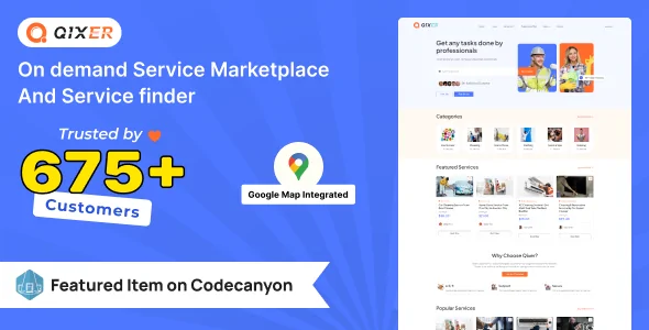 Qixer - Multi-Vendor On demand Handyman Service Marketplace and Service Finder