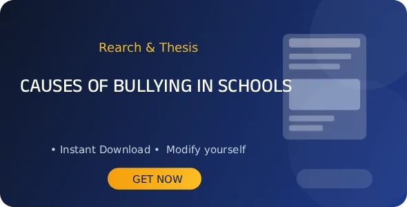 Research Paper: Causes of Bullying in Schools