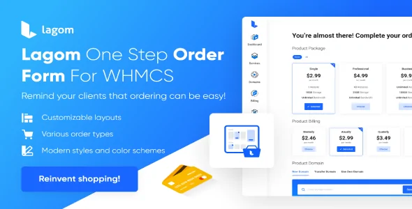 Lagom WHMCS One Step Order Form