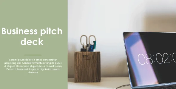 Business pitch deck template