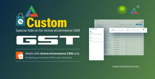 Custom GST Addon For Active Ecommerce